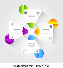 Modern infographic with 3d table