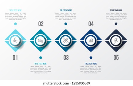 Modern infographic with 3d table illustration