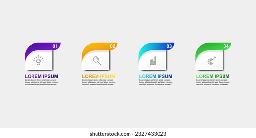 modern infographic 4 elements vector illustration
