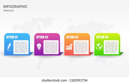 Modern infographic 4 options