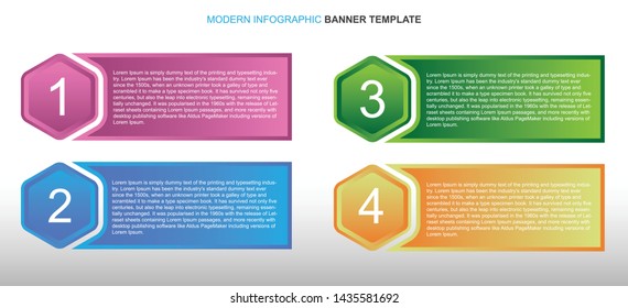 Modern Infographic abstract banner vector