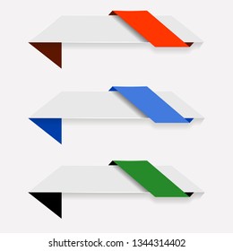 Modern infographic arrows. Vector design template of 3 options, steps, parts