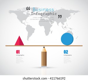 Modern Infographic Balance For Business Concept.