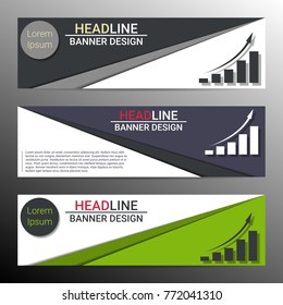 Modern infographic banner design with place for text. Vector illustration