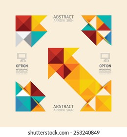 Modern infographic banner geometric arrow abstract design template. vector illustration / can be used for infographics /concept graphic or web design layout.