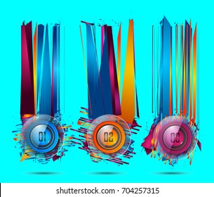 Modern Infographic Brochure template for product ranking, business presentation flyesr and solutions classification. With abstract background elements and glossy icon numbers.