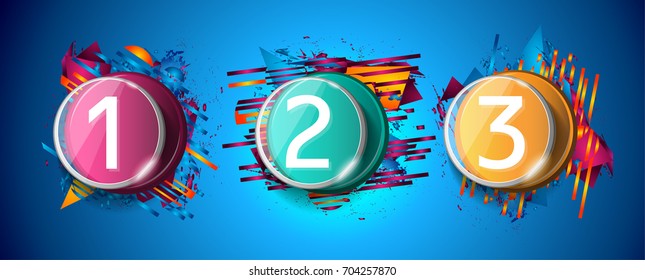 Modern Infographic Brochure template for product ranking, business presentation flyesr and solutions classification. With abstract background elements and glossy icon numbers.