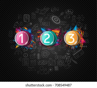 Modern Infographic Brochure template for product ranking, business presentation flyesr and solutions classification. With abstract background elements and glossy icon numbers.