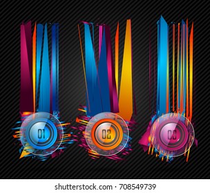 Modern Infographic Brochure template for product ranking, business presentation flyesr and solutions classification. With abstract background elements and glossy icon numbers.