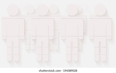 Modern infographic business icon set of man with shadow in a row - Infographic man in a row icon with shadow collection