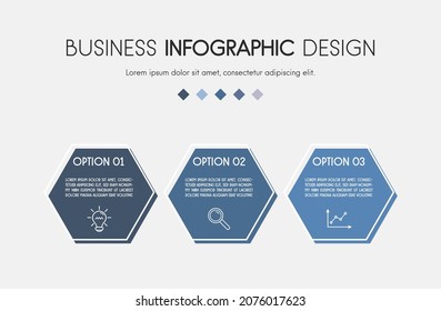 Modern infographic with business icons. Diagram. Vector
