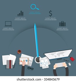 Modern infographic for business project