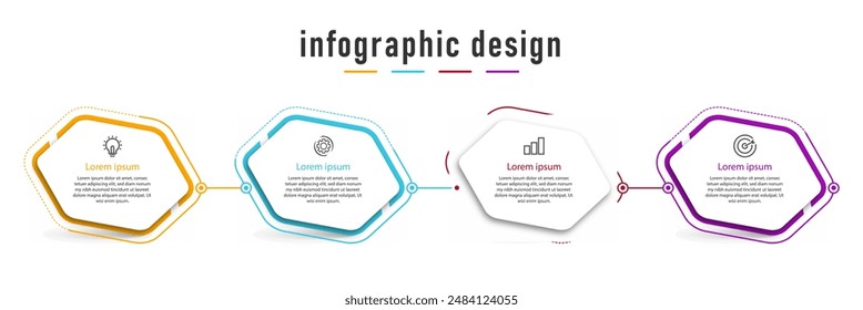 Modern infographic business template and data visualization with options can be used for workflow diagram, info chart, web design. vector illustration.	
