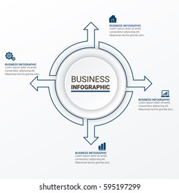 Modern Infographic Charts Vector Elements