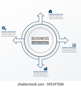 Modern Infographic Charts Vector Elements