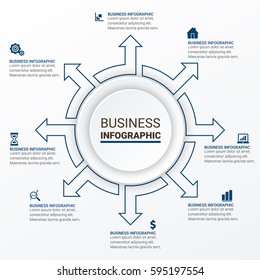 Modern Infographic Charts Vector Elements