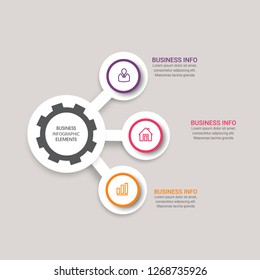 Modern Infographic choice template with 3 options. Vector infographic element. - Vector