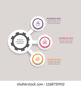 Modern Infographic choice template with 3 options. Vector infographic element. - Vector