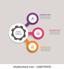 Modern Infographic choice template with 3 options. Vector infographic element. - Vector
