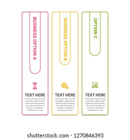 Modern Infographic choice template with 3 options. Vector infographic element. - Vector