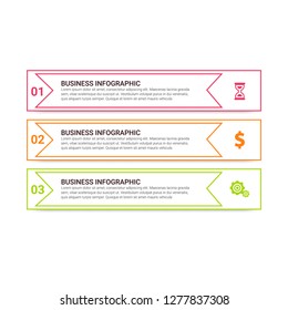 Modern Infographic choice template with 3 options. Vector infographic element. - Vector