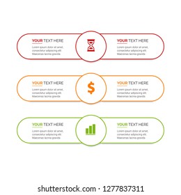 Modern Infographic choice template with 3 options. Vector infographic element. - Vector