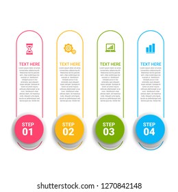 Modern Infographic choice template with 4 options. Vector infographic element. - Vector