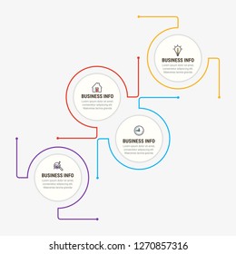 Modern Infographic choice template with 4 options. Vector infographic element. - Vector