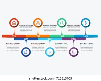 Business Data Visualization Timeline Infographic Icons Stock Vector ...