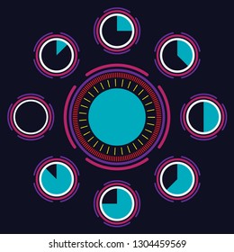 Modern Infographic in circle style