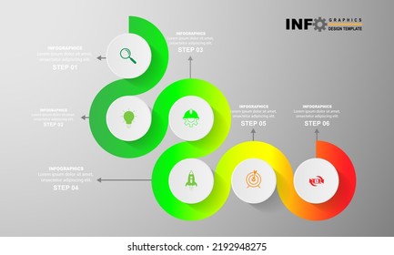 plantilla vectorial de diseño de círculos infográficos modernos con 5 opciones o pasos.