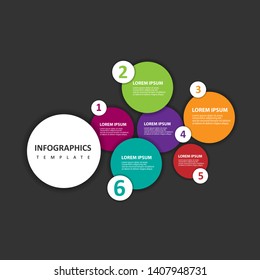  Modern infographic with circles vector