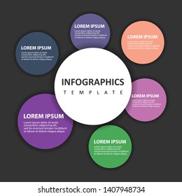  Modern infographic with circles vector
