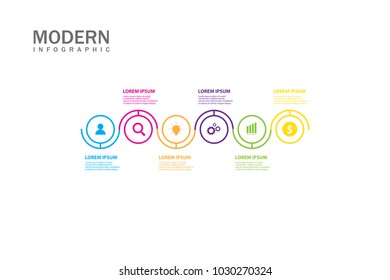 Modern infographic colorful