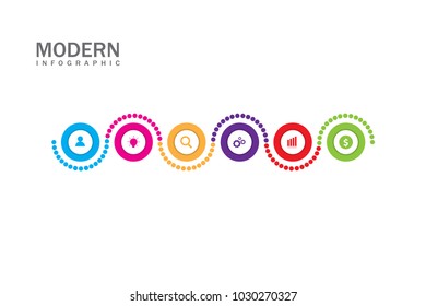 Modern infographic colorful