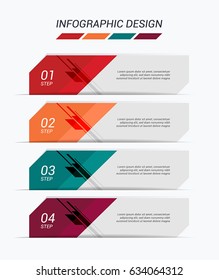Modern infographic colorful web design template. Vector illustration.