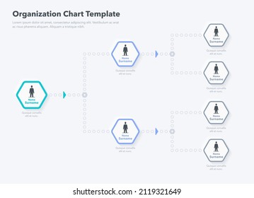 Modern infographic for company organizational structure. Easy to use for your website or presentation.