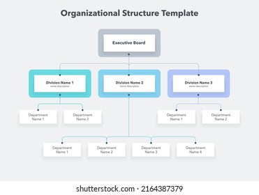 Modern infographic for company organizational structure. Easy to use for your website or presentation. - Shutterstock ID 2164387379