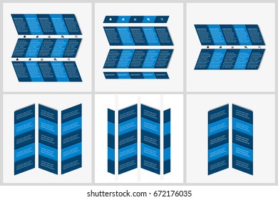 Modern Infographic Connection Templates Set