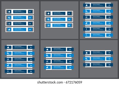 Modern Infographic Connection Templates Set