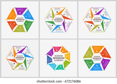 Modern Infographic Connection Templates Set