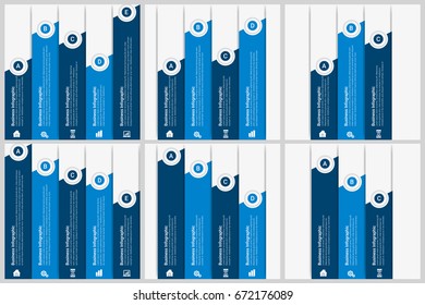 Modern Infographic Connection Templates Set