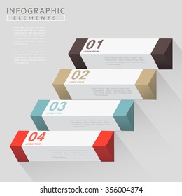 modern infographic design with 3d geometric elements