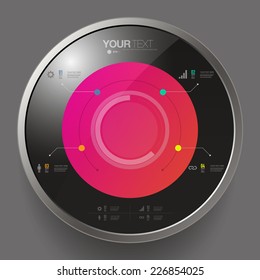 Modern infographic design with 3D object can be used for workflow layout, chart, number options, presentation, web design. Eps 10 stock vector illustration 