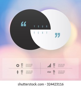 Modern infographic design with black and white bubbles and beautiful background can be used for workflow layout, chart, number options, presentation, web design. Eps 10 stock vector illustration 
