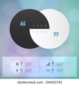 Modern infographic design with bokeh lights and stripes background can be used for workflow layout, chart, number options, presentation, web design. Eps 10 stock vector illustration 