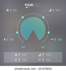 Modern infographic design can be used for workflow layout, chart, number options, presentation, web design. Eps 10 stock vector illustration  