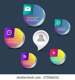 Modern Infographic design can be used for web design.