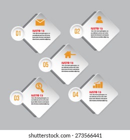 Modern Infographic design can be used for web design.