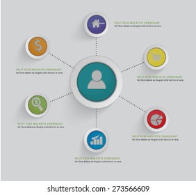 Modern Infographic design can be used for web design.